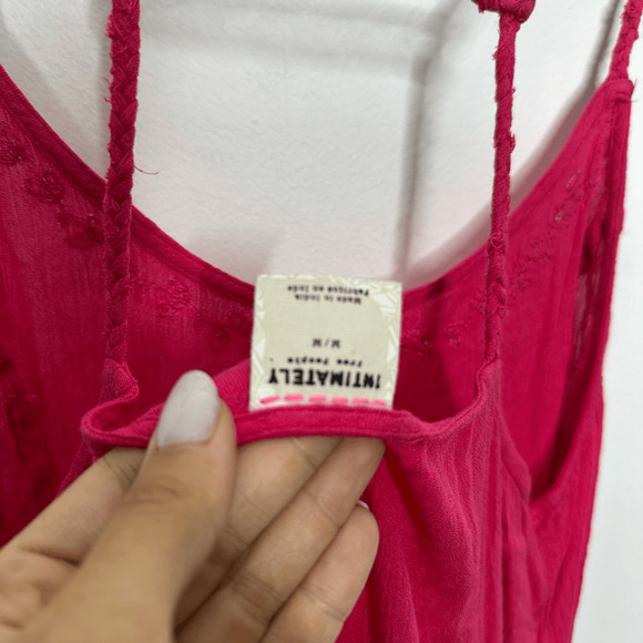 Free People Meadows of Medallion Tunic Dress Pink Embroidered Mini y2k M NWT - Picture 8 of 10